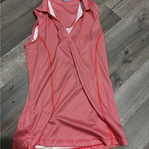 PGA Tour Pink Sleeveless Golf Polo